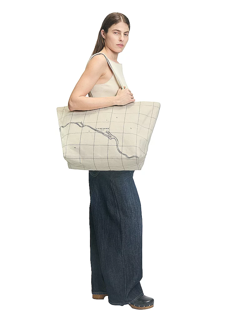 Liebeskind Berlin Canvas Shopper Bag Cream 2